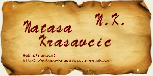 Nataša Krasavčić vizit kartica